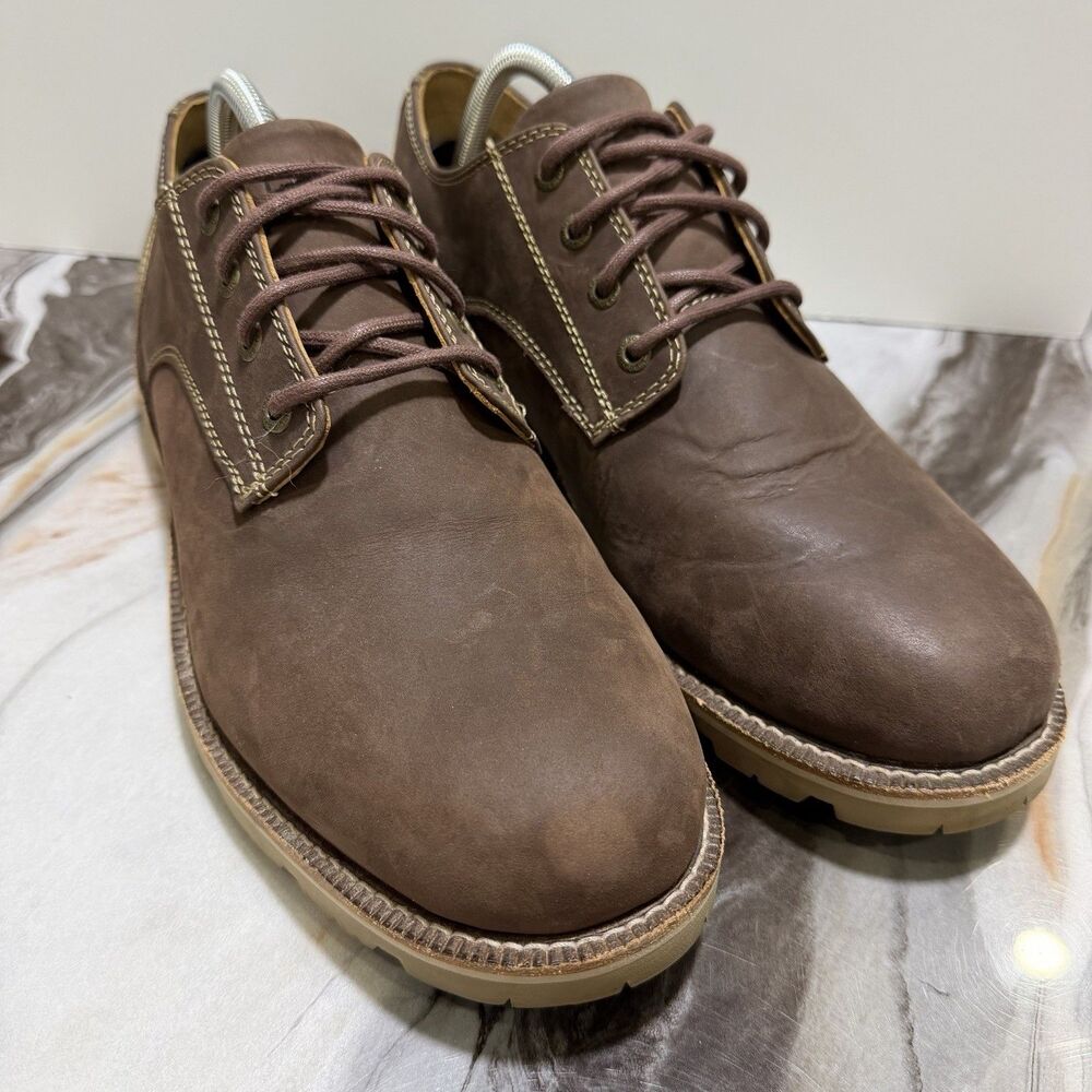 L.L. Bean Men's East Point Oxford Shoes Size 12 Brown Leather Waterproof 282578